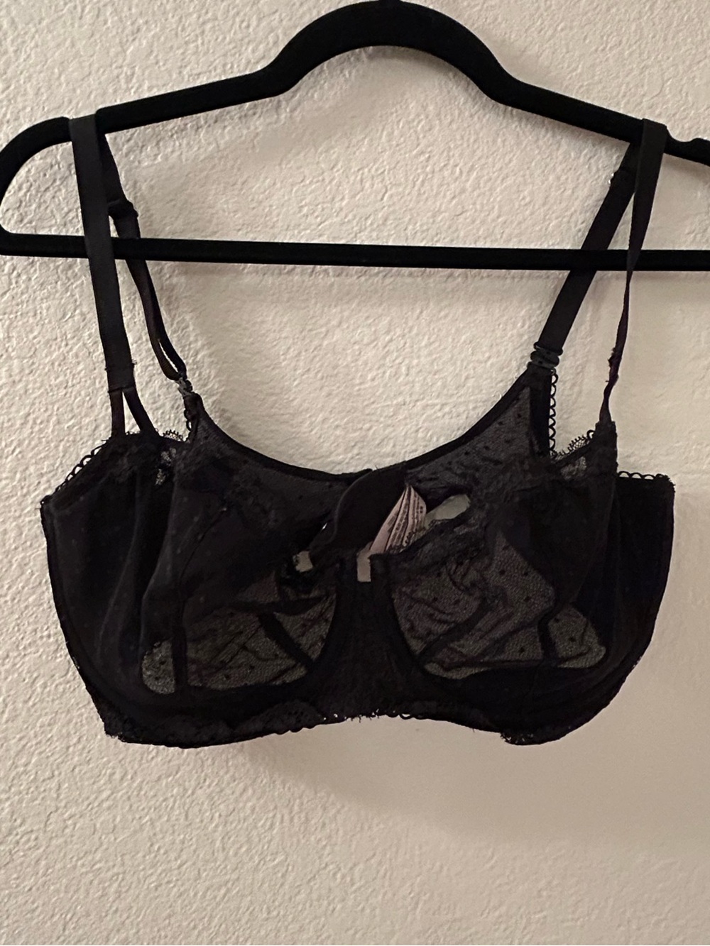 Victoria's Secret Black Sheer Lace Underwire Bra